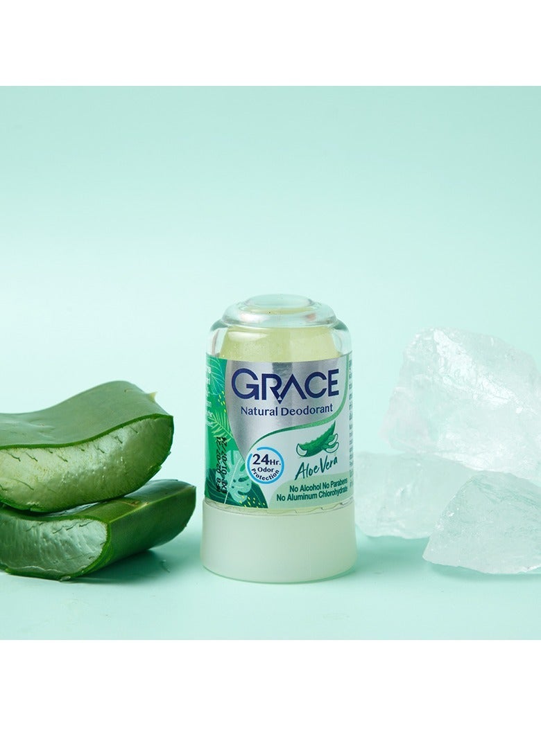 Grace 2 Piece Natural Deodorant Aloe Vera 24 Hr Protection 70 g - Image 4